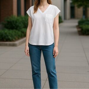 The KOOPLES white tencel twill blouse size M, NWT, ret. $155